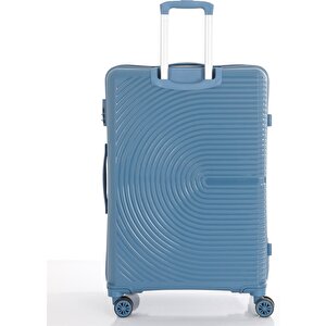 Polipropilen Valiz V374 75 Cm Koyu Mavi