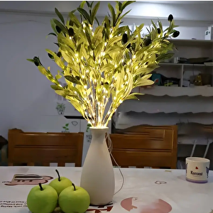 Simaavize Dekoratif Ledli Yapay Zeytin Dalı