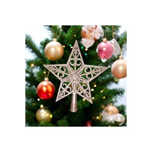 Vip Deluxe Yilbaşi Çam Ağaci Tepe Yildizi Noel Ağaci Tepe Yildizi Rose Gold 21 Cm Tepe Yildizi 21 Cm