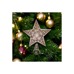 Vıp Deluxe Yılbaşı Çam Ağacı Tepe Yıldızı Rose Gold 23 Cm Noel Ağacı Tepe Yıldızı Yılbaşı Süsleri