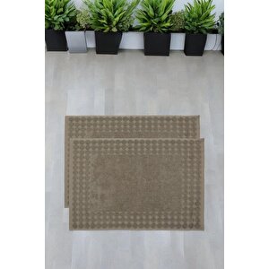 Karaca 2 Li Pamuk Banyo  Ayak Paspası 50x70 (saf Pamuk )