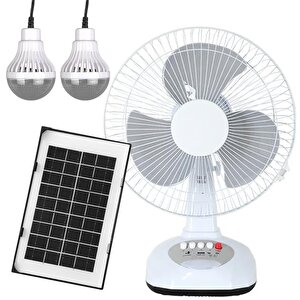 Pm-22009 3 Kademeli̇ Fan Vanti̇latör Ampul - Ledli̇ - Solarli Powerbank