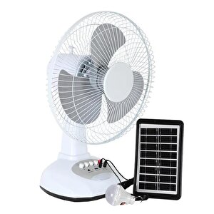 Powermaster Pm-22009 3 Kademeli Şarjlı - Solarlı Fan Vantilatör Ampul - Ledli - Powerbank