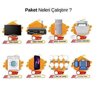 Teknovayon Arge Güneş Enerjisi Bağ Evi Solar Paketi 5kva Akıllı İnverter 410w Güneş Paneli 100ah Jel Akü