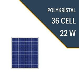 22w Polykristal Güneş Paneli