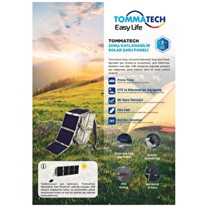 Tommatech Easy Life 25wp Katlanabilir Güneş Paneli
