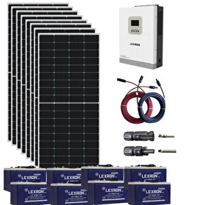 Teknovayon Arge Güneş Enerjisi Bağ Evi Solar Paketi 5kva Akıllı İnverter 410w Güneş Paneli 100ah Jel Akü