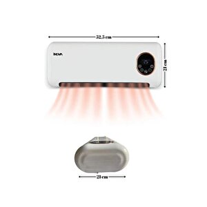 Inova Saturn 2000 W Uzaktan Kumandalı Duvar Tipi Isıtıcı