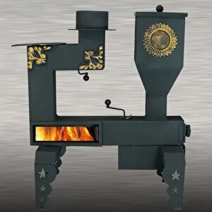 Etinova Pelet Soba M001 Mini Pelet Sobası (desenli Model)