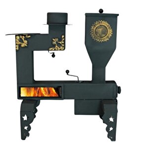 Etinova Pelet Soba M001 Mini Pelet Sobası (desenli Model)