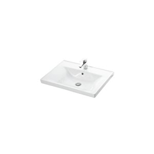 Çiğdem 65 Cm Atlantik Çam-antrasit Gri Mat Mdf Seramik Lavabolu Asma Banyo Dolabı Takımı 65 cm