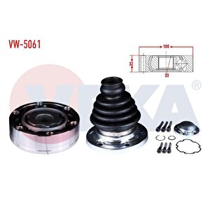 Aks Kafası Sol-sag On Ic Volkswagen Caddy Iıı (2ka,2kh,2ca,2ch) 1.9 Tdı Freze Dıs 33 Uzunluk 32 Mm 2004-2010 357498103