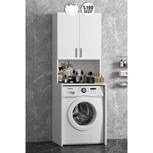 Açık Çamaşır Makinası Takım Mdf Beyaz