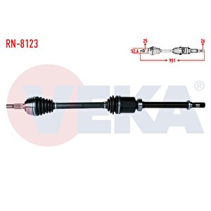 Komple Aks Sag On Dacia Duster 1.5 Dci 4x2 Uzunluk 951mm 2012-