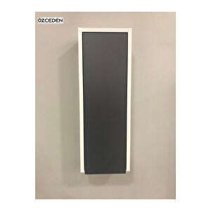 70*25 Cm Çok Amaçlı Dolabp Kasa Beyaz Kapak Antrasit Gri Mat