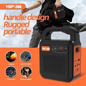 Kamp Lambası Güneş Enerjili Aydınlatma Sistemi 3ampul,powerbank,işıldak,radyo,müzik Speaker,usb/tf 6000 Mah-gsu-200
