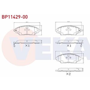 Fren Balata On Ikazli Chevrolet Aveo (t300) 1.2 16v 2011-2014 /  Aveo (t300) 1.4 16v 2011-2014