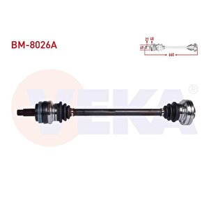 Komple Aks Sag Arka Bmw 3 Serısı (e90) 320 D Abslı 48 Dıs Uzunluk 660 Mm 2005-2011 304478 33217533446