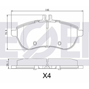 Fren Balata On Ikazlı Mercedes C Serısı (w204) C 180 2007-2014/ C 200 Cdı 2007-2014/ C 200 2007-2014/ C 220 Cdı 2007-2014/ C Serısı (s204) C 200 Cdı 2