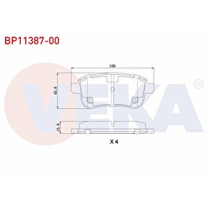 Fren Balata Arka 15-16 Jant Renault Clio V 1.5 Dci 20-/ Fluence 1.5 Dci - 1.6 09-/ Megane Iii 1.5 Dci-1.9 Dci-2.0 Dci 08-15/ G. Scenic 1.5 Dci 2009-