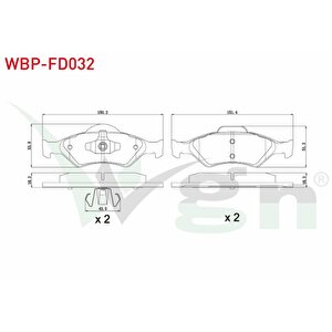 Fren Balata On Ford Fiesta Iv 1.25i 16v 1996-2002/ Fiesta Iv 1.4i 16v 1996-2002 / Fiesta Iv 1.3i 1996-2002