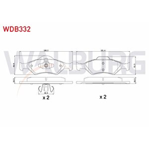 Fren Balata On Ford Fiesta Iv 1.25i 16v 1996-2002/ Fiesta Iv 1.4i 16v 1996-2002 / Fiesta Iv 1.3i 1996-2002