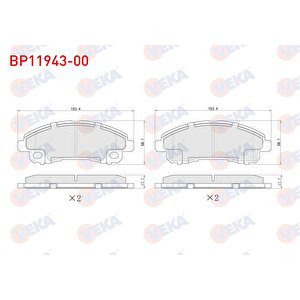 Fren Balata Arka Mitsubishi Fuso Canter Euro 6 2017-