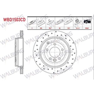 Fren Diski Arka Havali Land Rover Range Rover Sport (ls) 2.7 Td 5 Bijon 325x20x78,9x59,7 2005-2013