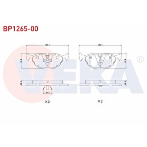 Fren Balata Arka Bmw 5 Serisi (e34) 518 I 1987-1995/ (e34) 520 I 1987-1995/ (e34) 525 I 1987-1995/ (e34) 530 I V8 1987-1995/ 3 Serisi (e36) 320 I 1990-1998