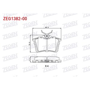 Fren Balata Arka Peugeot Partner 1.6 Hdi 2008-/ 308 (4a,4c) 1.4 Hdi 2007-2013/ 1.6 Hdi 2007-2013/ 1.6 Vti 2007-2013 / Citroen Berlingo 1.6 Hdi 2008-