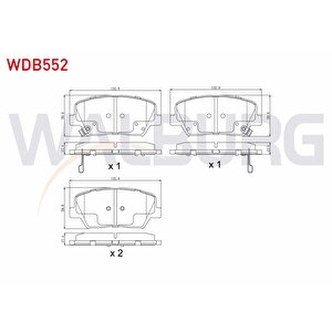 Fren Balata On Ikazli Hyundai Elantra 1.6 D-cvvt 2011-2015 / Kia Cerato 1.6 Crdi 2016- / Kia Cerato 1.6 Mpi 2016-