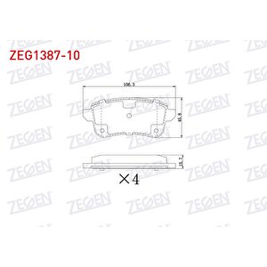 Fren Balata Arka Renault Megane Iv Sedan (lv--) (elektronik El Freni Olan Araclar Icin) 1.5 Dci 2016- / Nissan Juke (f16) 2019-