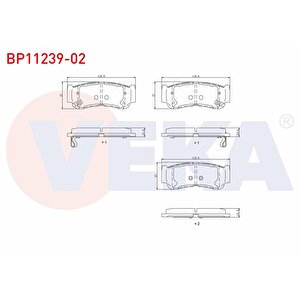 Fren Balata Arka Ikazli Hyundai Santa Fe (cm) 2.2 Crdi 2006-2012 / Santa Fe (cm) 2.7i V6 2006-2012