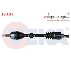 Komple Aks Sol On Uzunluk 694mm Renault Megane Iv (bva6) 1.5 Dci (euro 6) 6 A-t (snz-dc4) 2016-