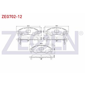 Fren Balata On Ikazli Opel Agila A (h00) 1.0 12v 2000-2007 / Agila A (h00) 1.2i 16v 2000-2007