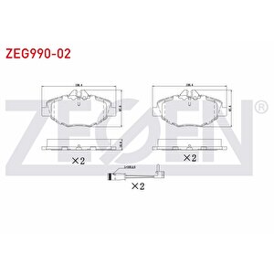 Fren Balata On Fıslı Mercedes E Serısı (w211) E 320 Cdı 2002-2008/(w211) E 280 Cdı 2002-2008/(w211) E 200 2002-200a0034209920 A0044207920 A0034206520