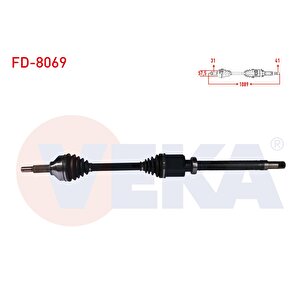 Komple Aks Sag On Uzunluk 1089mm Ford Transit Custom (v362) Uzun Sase 2.2 Tdci - 2.0 Tdci 2012-