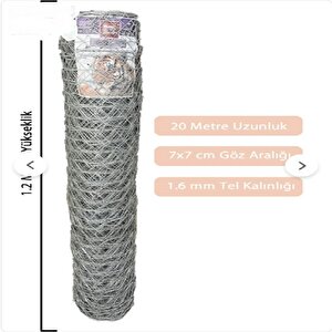 Bahçe Çit Teli 120 Cm Yükseklik 20 Metre Uzunluk 1.6 Mm Kalınlık