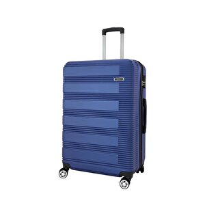 3'lü Valiz Seti Abs Valiz 4x2 Teker Mavi 1451