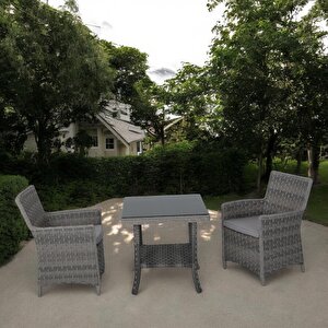 Zenit Dedikodu Balkon Bahçe Takımı | 1+1+ Sehpa  | Rehome 65 cm