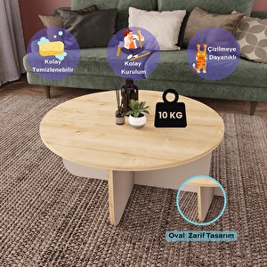 Beca O4130 Orta Sehpa 80 Cm Safir Üst - Kumtaşı