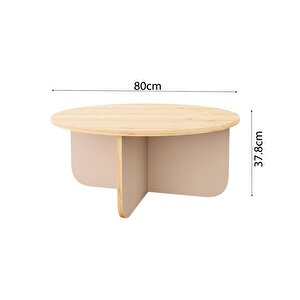 Beca O4130 Orta Sehpa 80 Cm Safir Üst - Kumtaşı