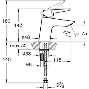 Solid S Lavabo Bataryası A42440
