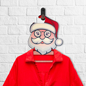 Di̇ji̇tal Baskili Ahşap Elbi̇se Askisi Noel Babali