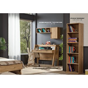 Çalışma Masa Ve Kitaplık Urlu 12028 Pablo Açık Ceviz Model Koltuk Kalite Demonte