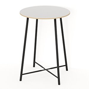 Mutfak Oval 2 Kişilik Bar Yemek Masası Beyaz 1516
