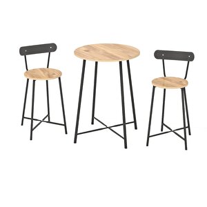 Mutfak Oval 2 Kişilik Bar Yemek Masası Çam 1515