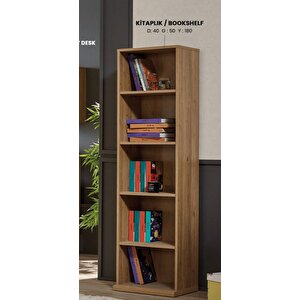 Kitaplık Urlu 12029 Pablo Model Açık Ceviz Kaliteli Suntalam Malzeme İtinalı Paket Kargo