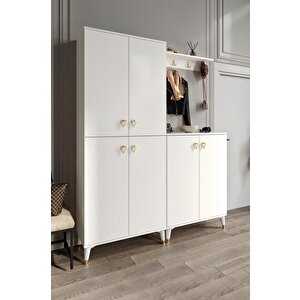 Simple Prt6190 Portmanto Vestiyer Beyaz Gold