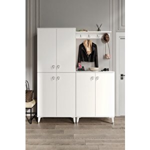 Simple Prt6190 Portmanto Vestiyer Beyaz Gümüş